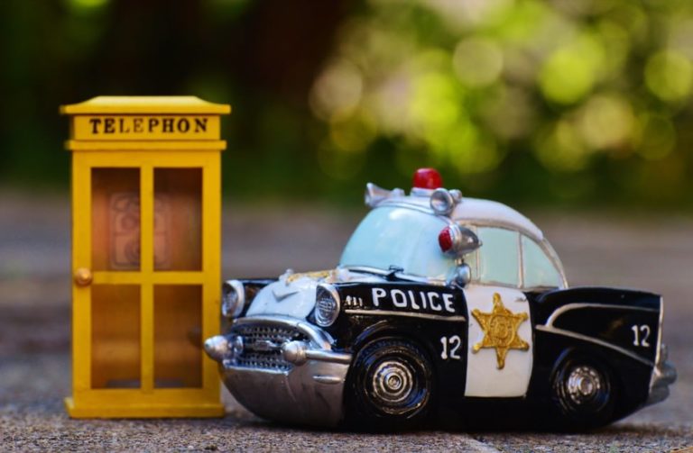 落とし物-警察官-パトカー